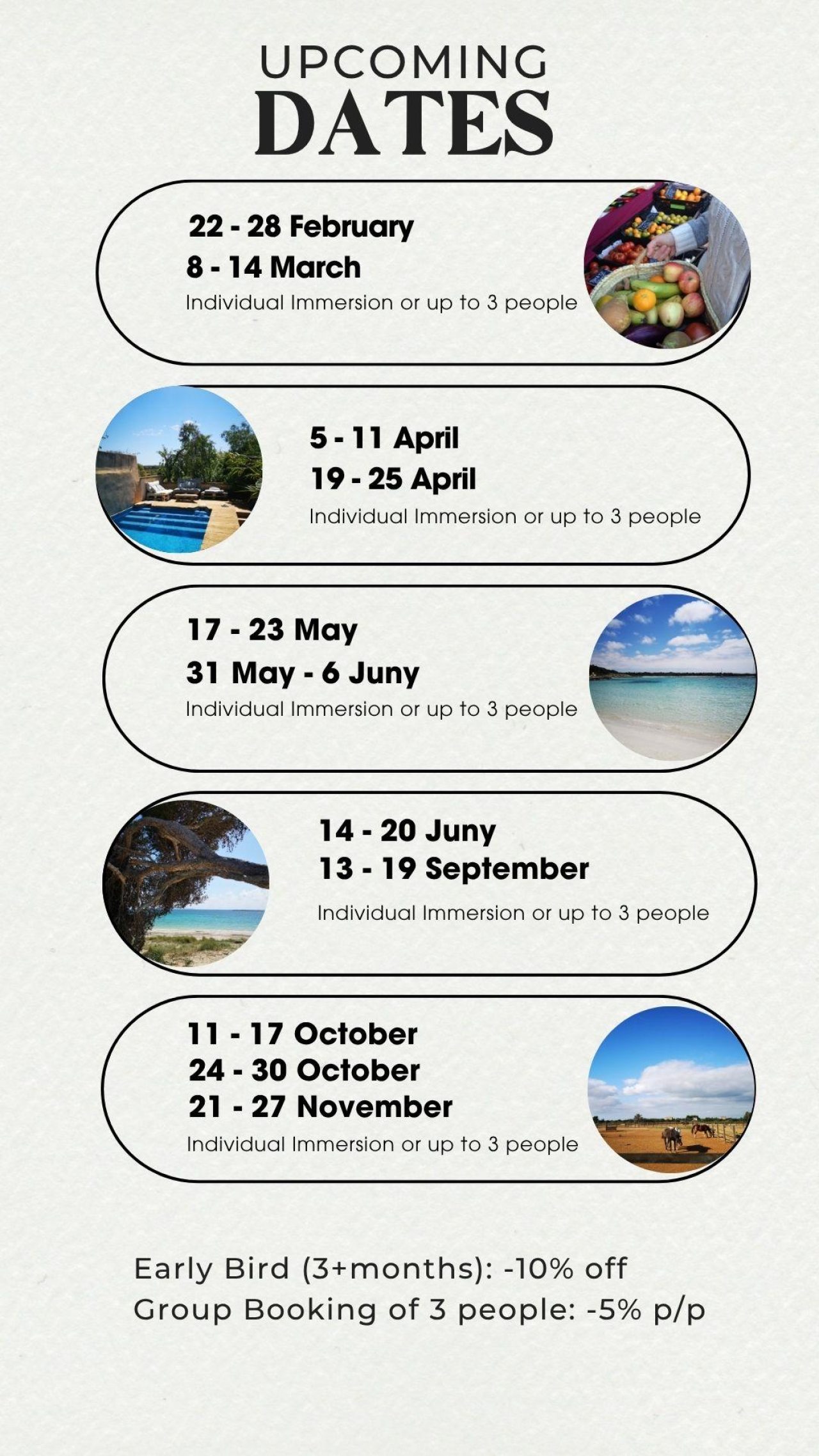 Calendario anual Immersion 27